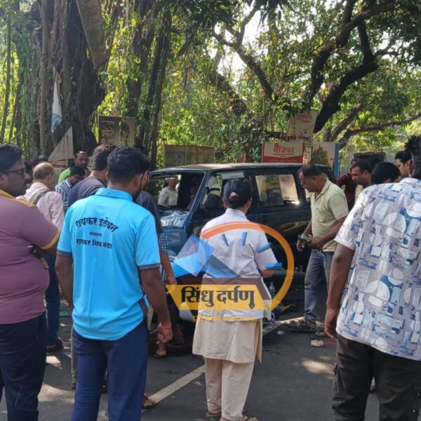 वेंगुर्ला–कुडाळ तिठ्यावर ओमनी व दुचाकीचा अपघात;