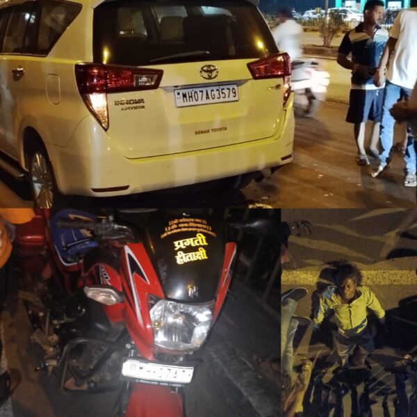 मुंबई – गोवा महामार्गावर कुडाळ येथे अपघात