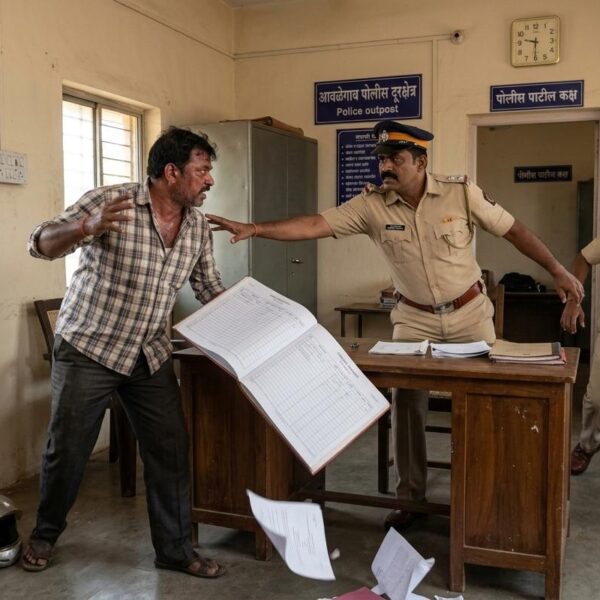 अवळेगाव पोलिसांशी हुज्जत घालत सरकारी कामात अडथळा