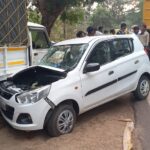 पिंगुळी – पाट रस्त्यावर म्हापसेकर तिठा येथे अपघात