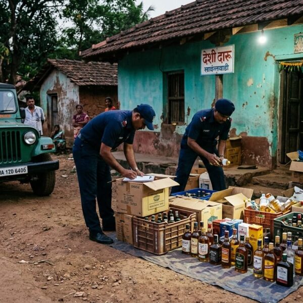 सावंतवाडीत अवैध दारूविक्रीवर पोलिसांचा छापा
