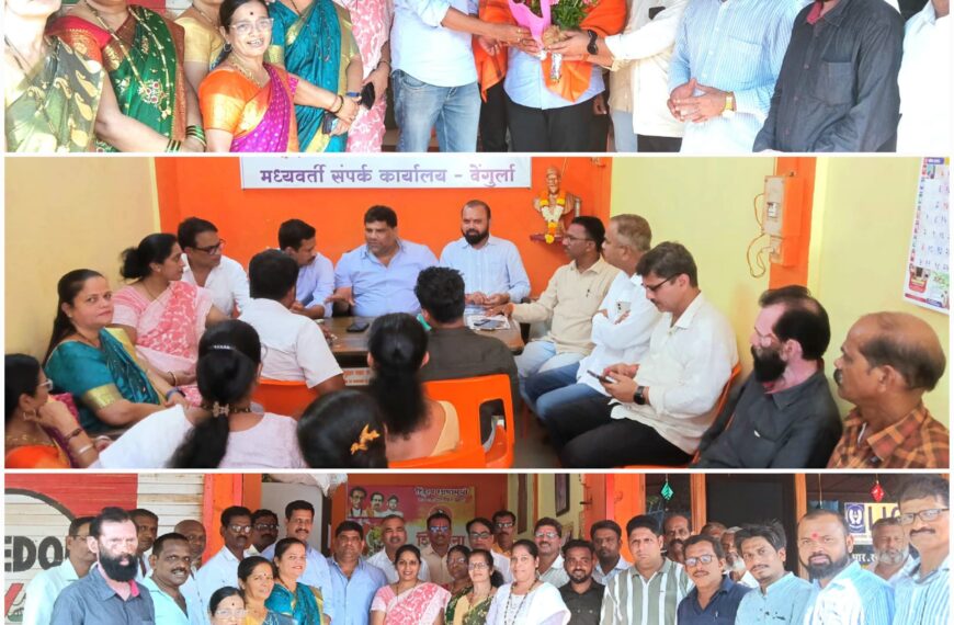 वेंगुर्ले येथे नूतन जिल्हाप्रमुख वैभव नाईक यांचे निष्ठावंत शिवसैनिकांकडून जंगी स्वागत