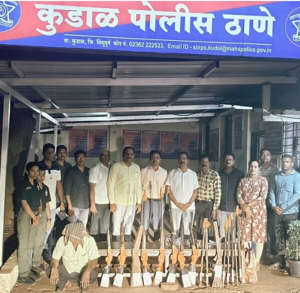 बेकायदेशीररीत्या सुरू असलेल्या बंदूक निर्मितीच्या कारखान्यावर स्थानिक गुन्हे अन्वेषण शाखेची धाड