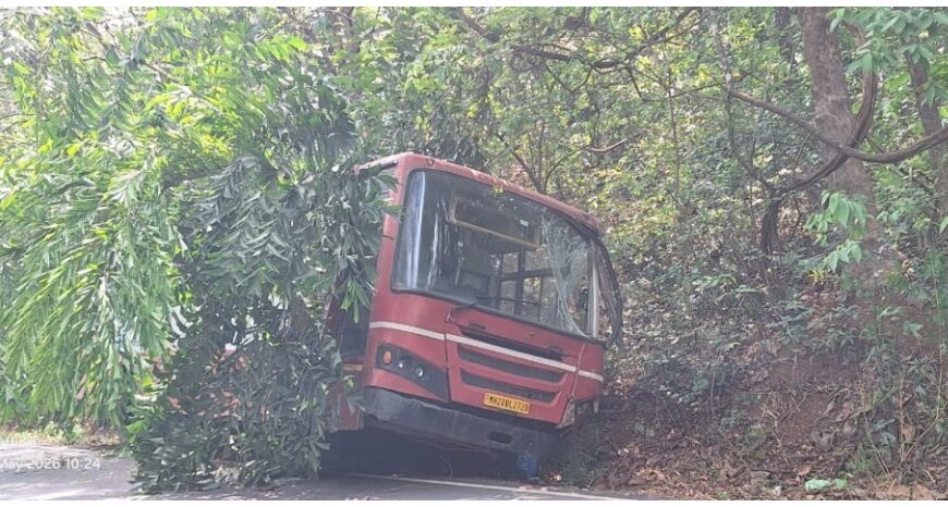आंबोली घाटात दाणोली जवळ अपघात