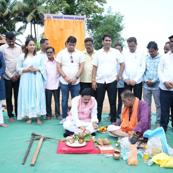 कणकवलीत १ कोटींच्या “श्री स्वयंभू नमो उद्यान”चे भूमिपूजन