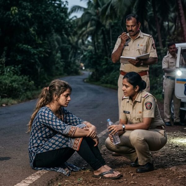 झाराप तिठा येथे मध्यरात्रीच्या सुमारास २० वर्षीय तरुणी एकटीच आढळली