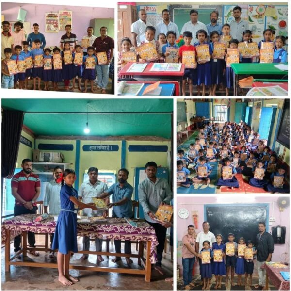 महाराष्ट्र नवनिर्माण सेना गोरेगाव विभाग सचिव घनश्याम परब यांच्या माध्यमातून कुडाळ तालुक्यातील विविध मराठी शाळांमध्ये वह्या वाटप.