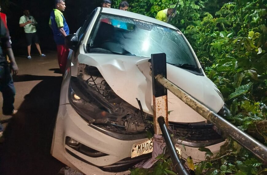 कुडाळ तूपटवाडी पुलाजवळ अपघात