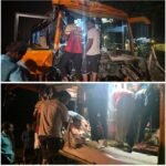 उभ्या ट्रकला मिनिबसची धडक
