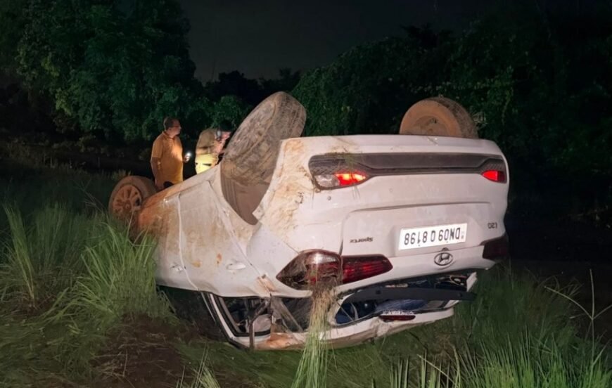 इन्सुली येथे भरधाव कार दुभाजकावर…