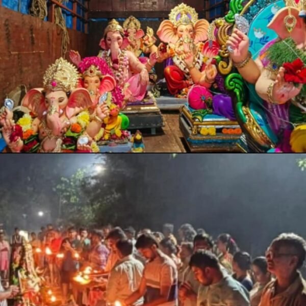 पिंगुळीत ११ दिवसांच्या गणरायाला भावपूर्ण निरोप