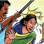 पतीकडून पत्नीला लाकडी दांड्याने मारहाण